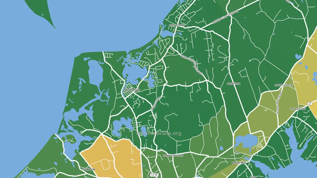 North Sea, NY Map of Drug-Related Crime Rates