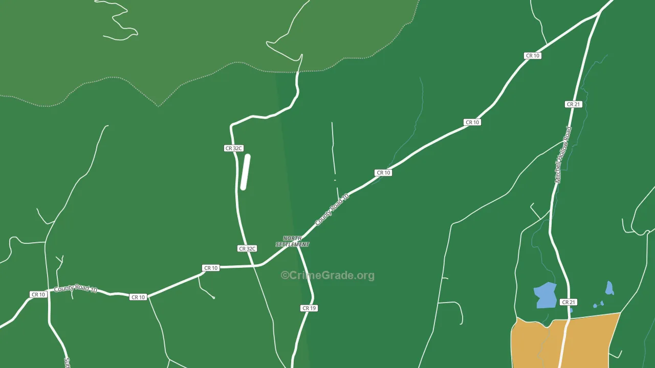 North Settlement, NY Map of Drug-Related Crime Rates