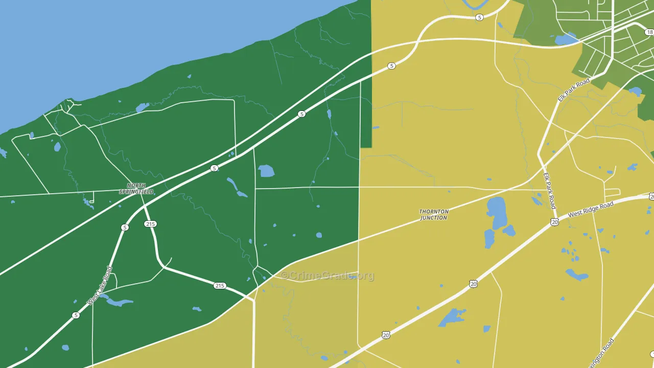 North Springfield, PA Map of Drug-Related Crime Rates
