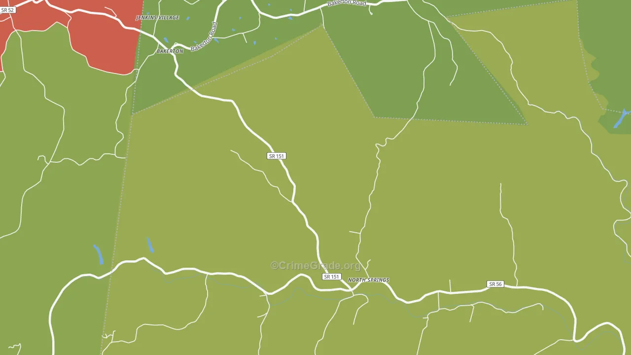 North Springs, TN Map of Drug-Related Crime Rates