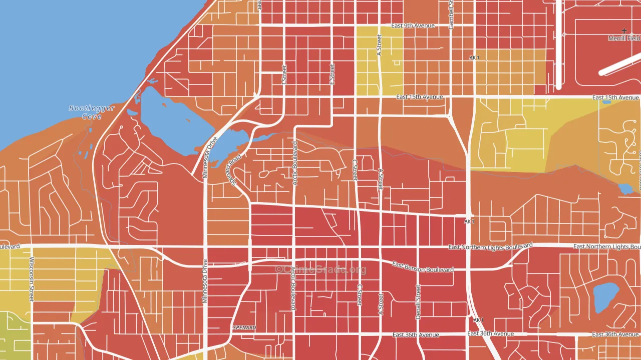North Star, Anchorage, AK Map of Drug-Related Crime Rates