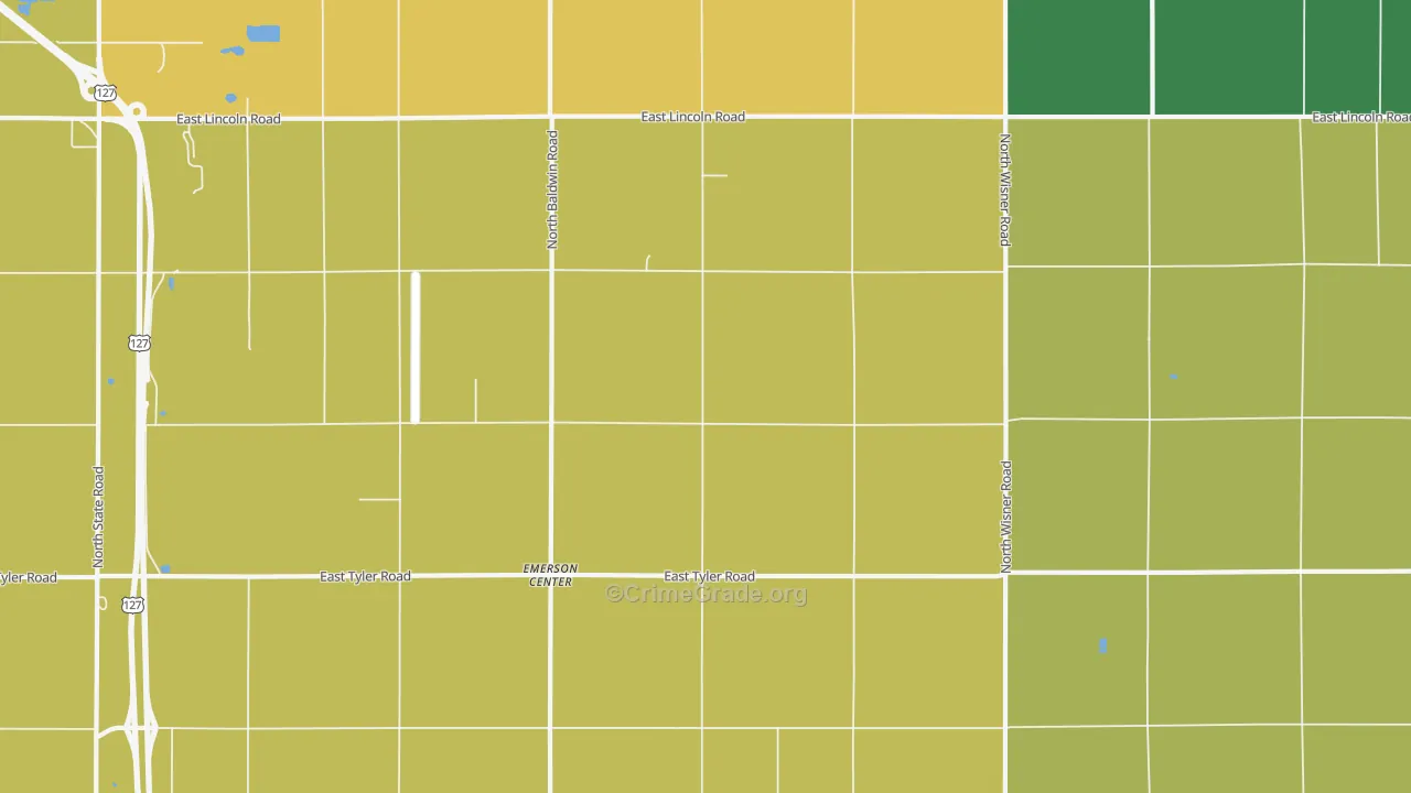 North Star, MI Map of Drug-Related Crime Rates