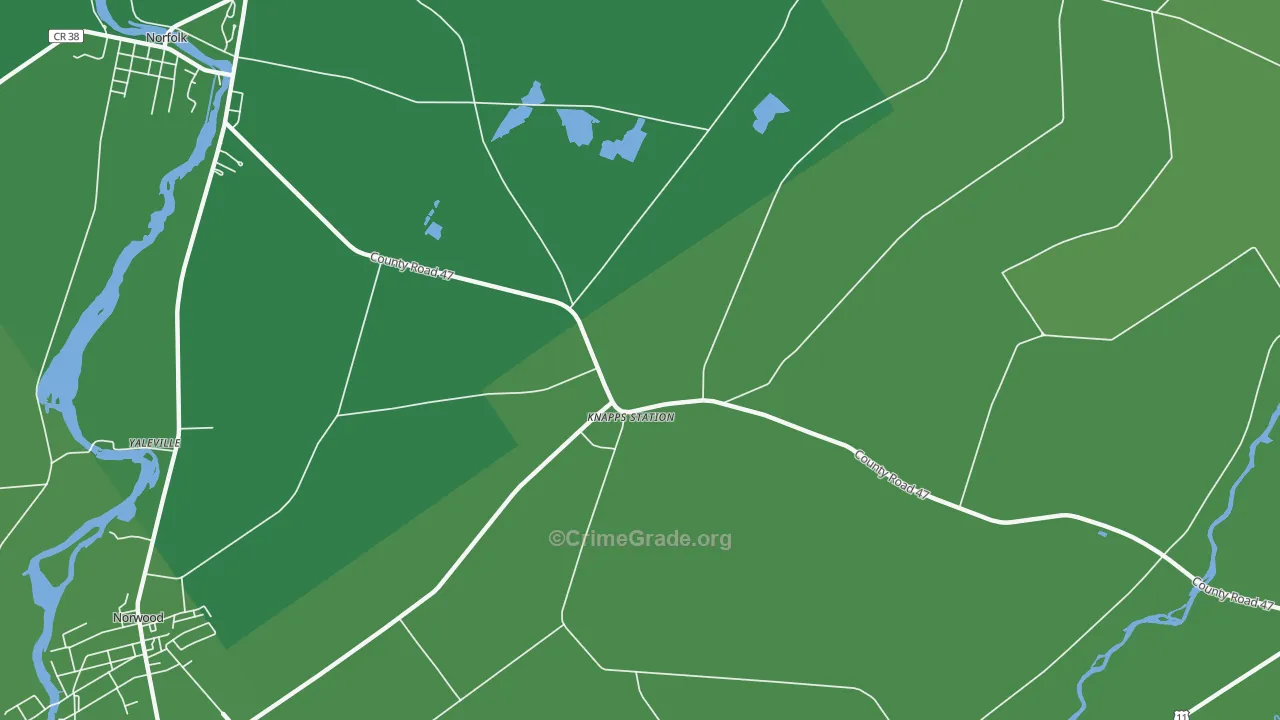 North Stockholm, NY Map of Drug-Related Crime Rates