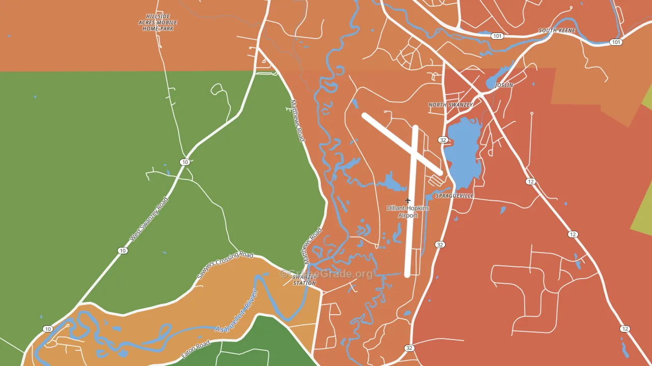 North Swanzey, NH Map of Drug-Related Crime Rates