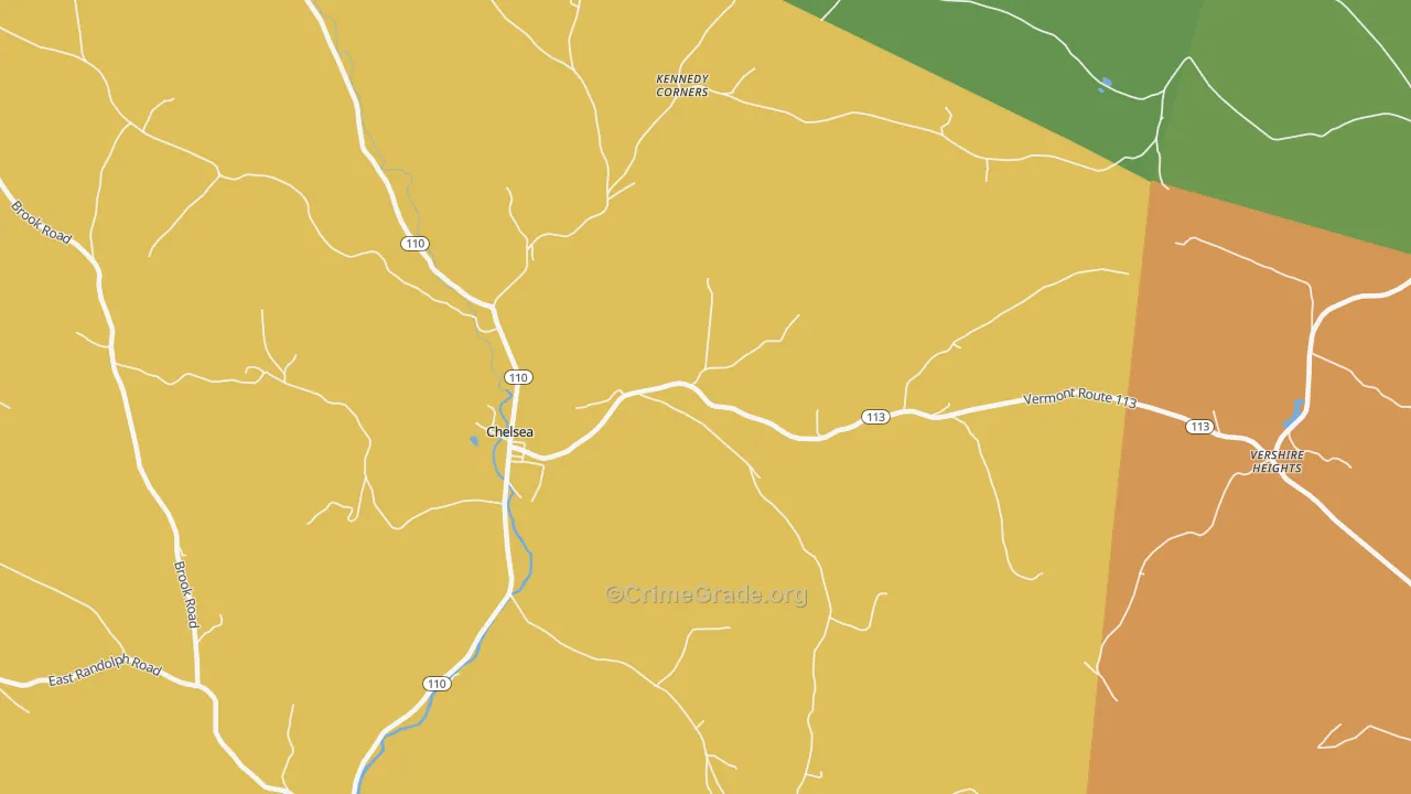 North Thetford, VT Map of Drug-Related Crime Rates