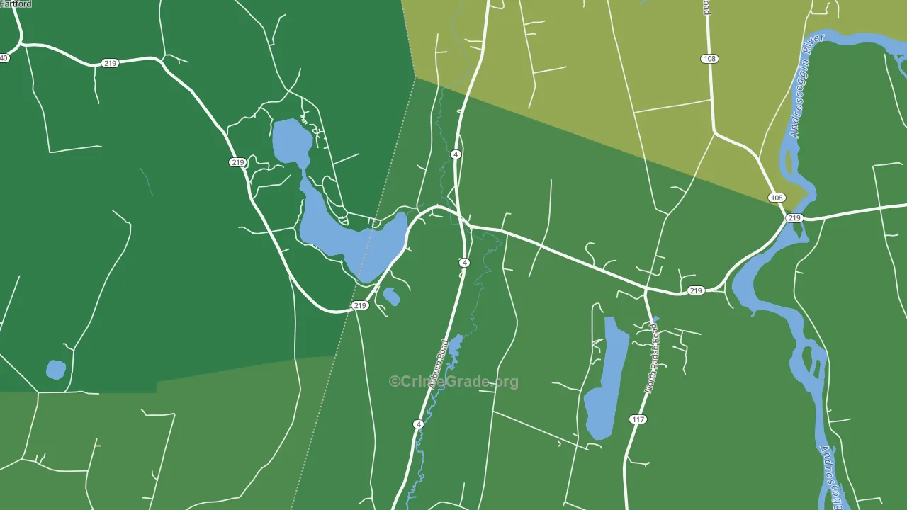 North Turner, ME Map of Drug-Related Crime Rates