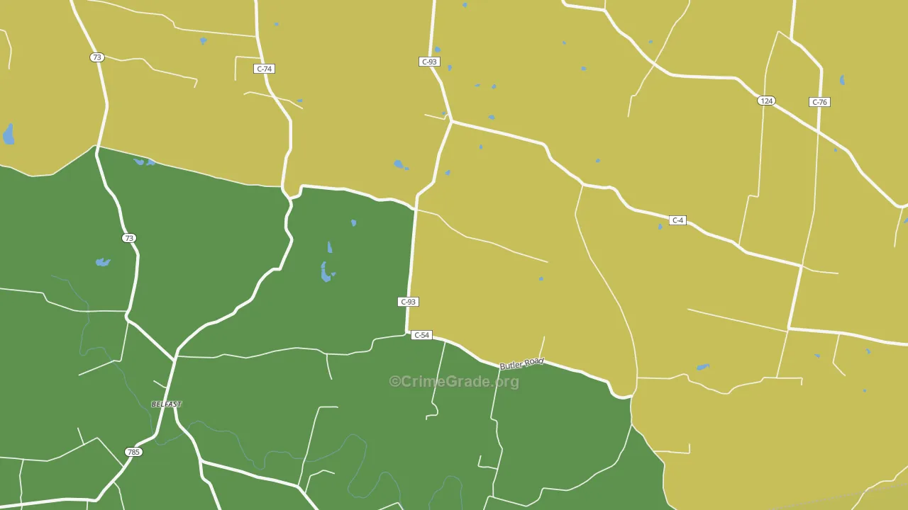 North Uniontown, OH Map of Drug-Related Crime Rates