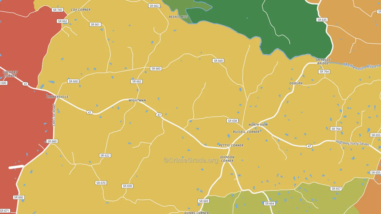 North View, VA Map of Drug-Related Crime Rates