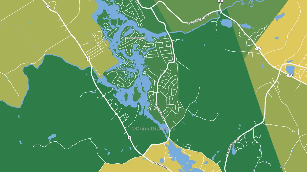North Waterboro, ME Map of Drug-Related Crime Rates