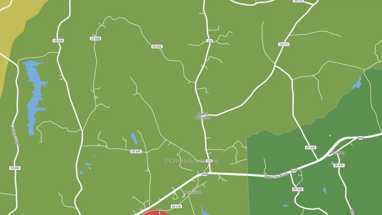 North Wellville, VA Map of Drug-Related Crime Rates