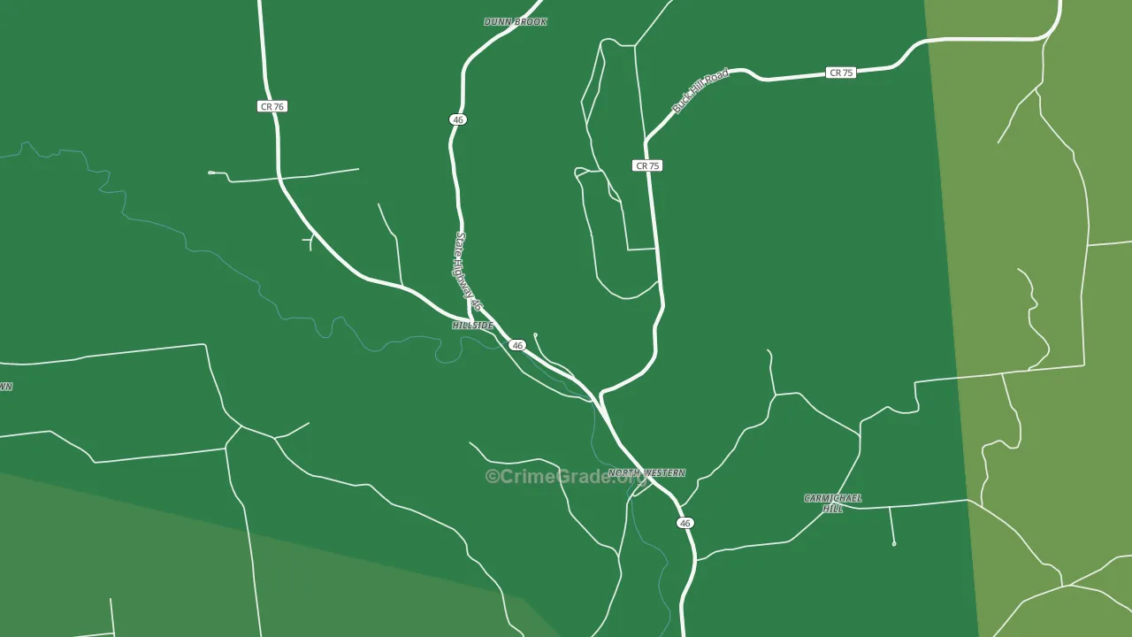 North Western, NY Map of Drug-Related Crime Rates