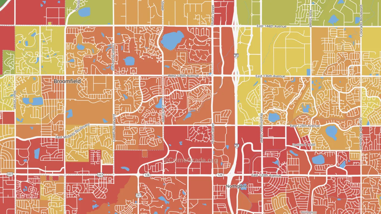North Westminster, Westminster, CO Map of Drug-Related Crime Rates