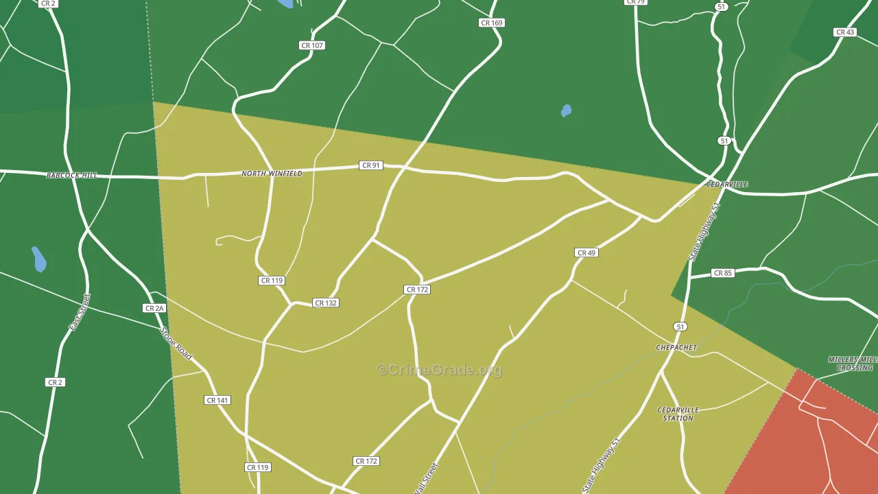 North Winfield, NY Map of Drug-Related Crime Rates
