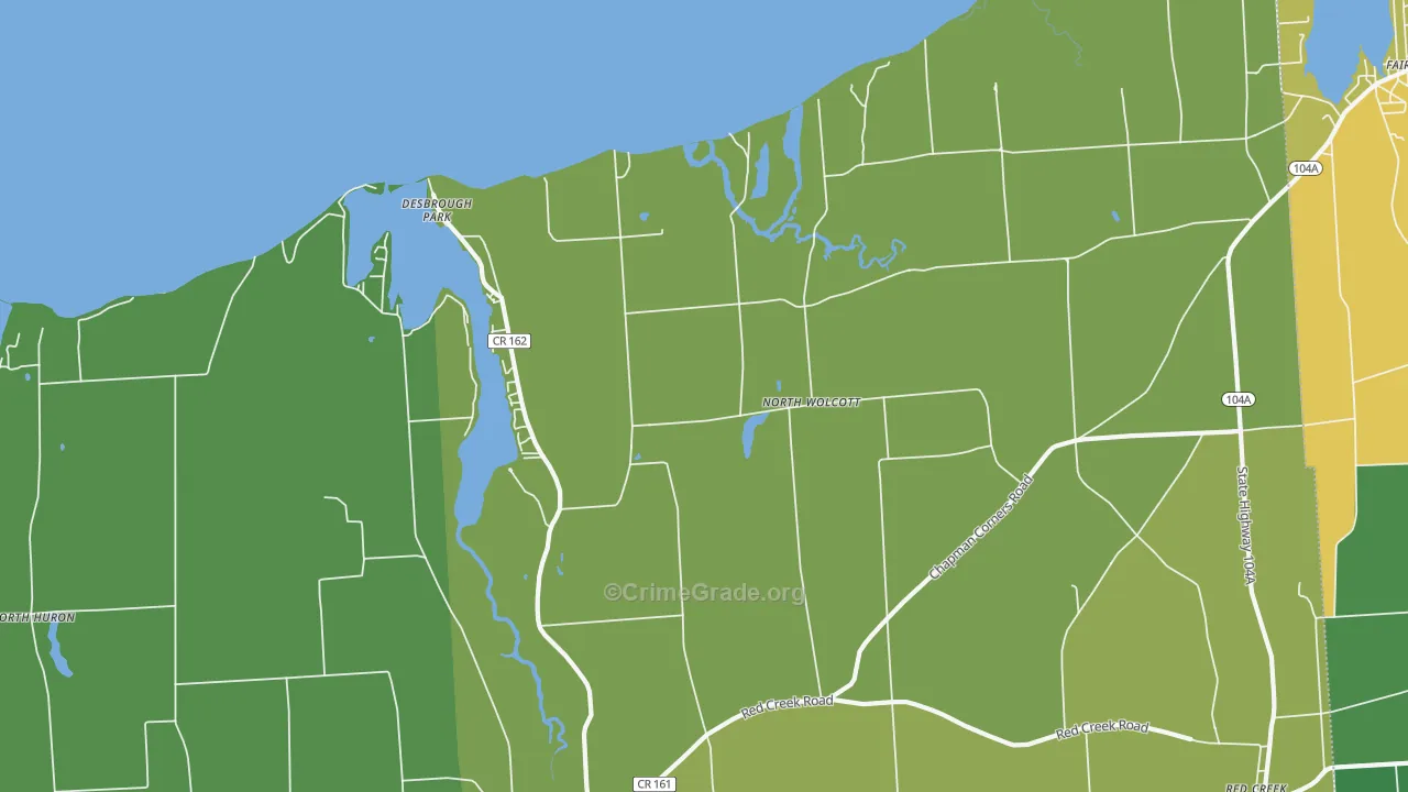 North Wolcott, NY Map of Drug-Related Crime Rates