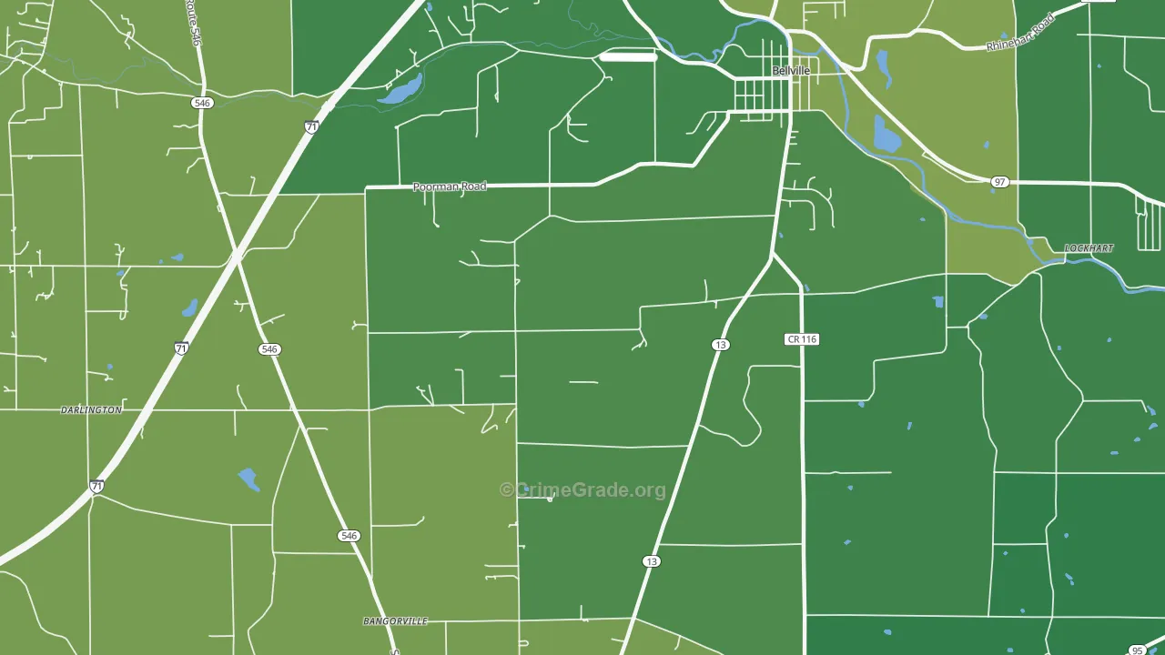North Woodbury, OH Map of Drug-Related Crime Rates