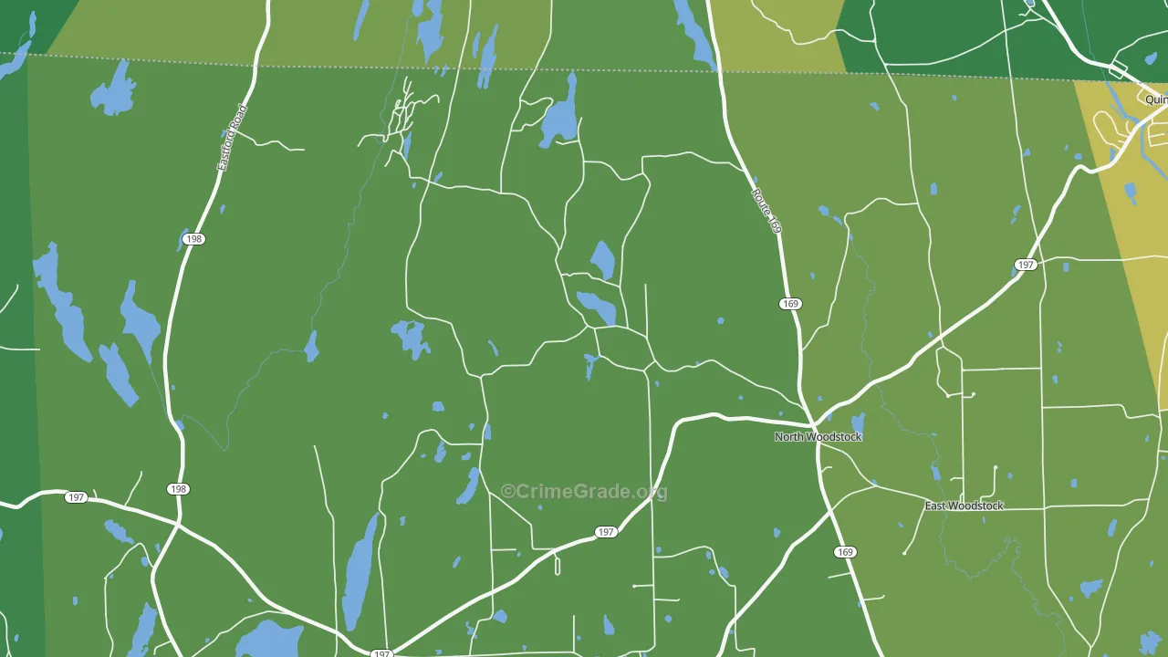 North Woodstock, CT Map of Drug-Related Crime Rates