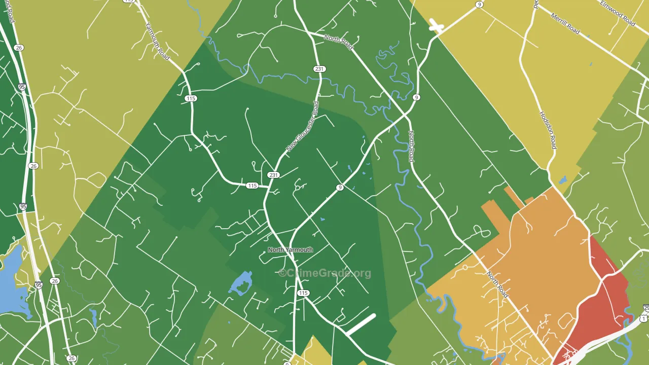 North Yarmouth, ME Map of Drug-Related Crime Rates