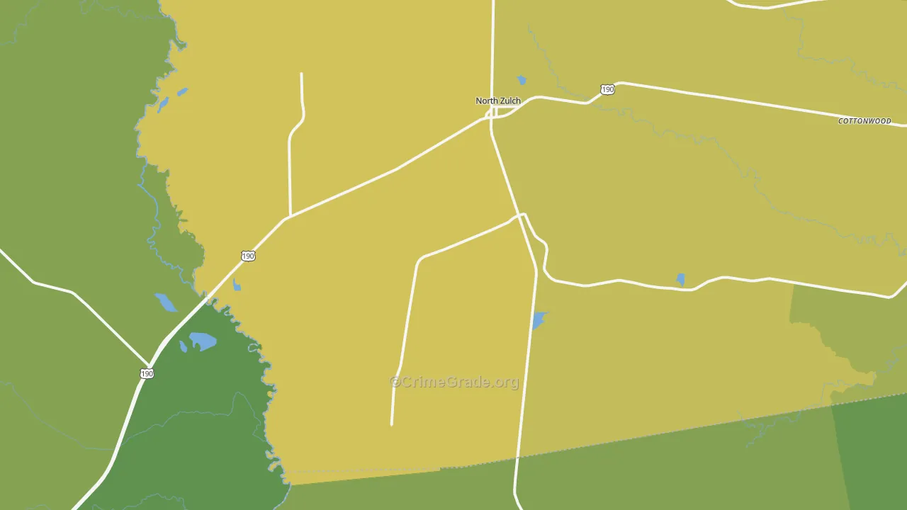 North Zulch, TX Map of Drug-Related Crime Rates