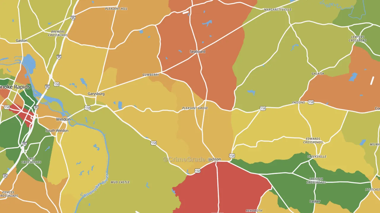 Northampton County, NC Map of Drug-Related Crime Rates