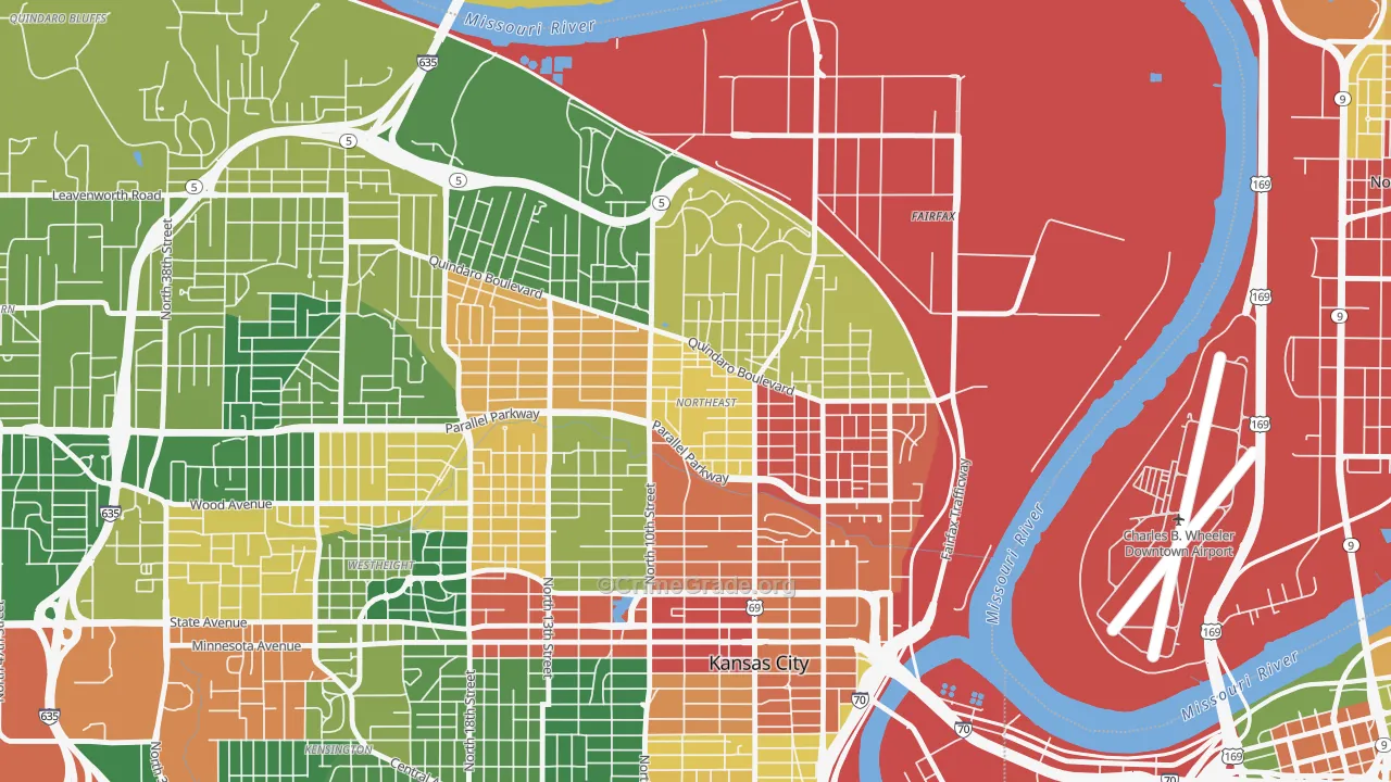 Northeast, Kansas City, KS Map of Drug-Related Crime Rates