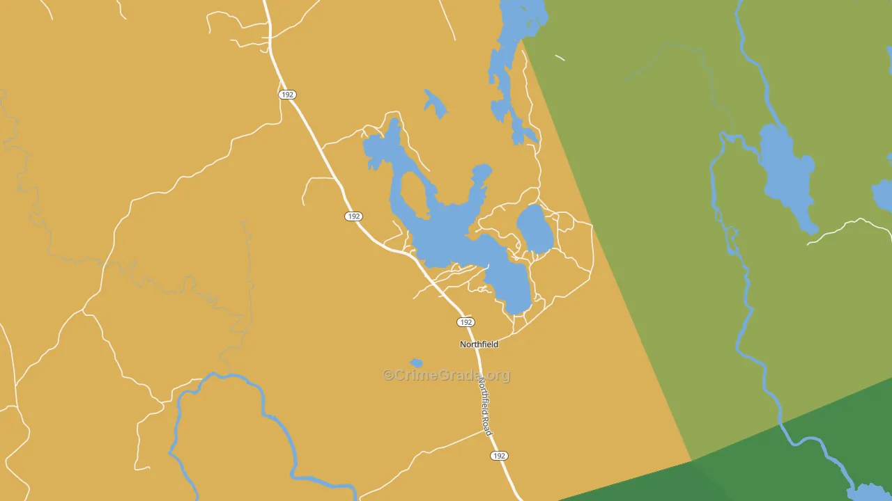 Northfield, ME Map of Drug-Related Crime Rates