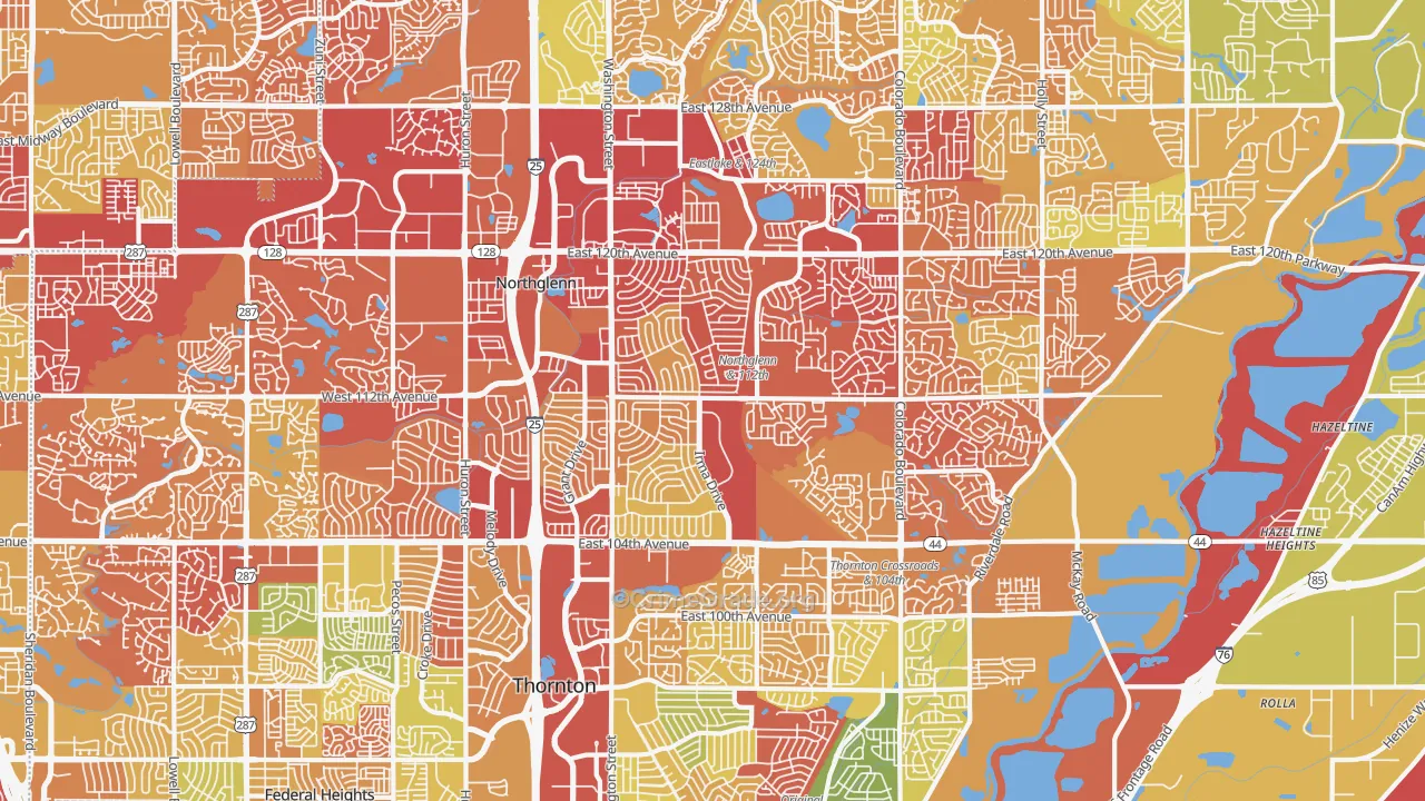 Northglenn, CO Map of Drug-Related Crime Rates