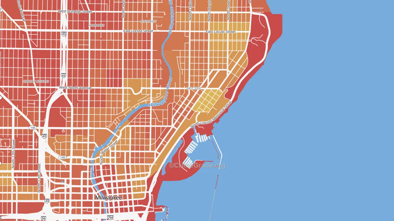 Northpoint, Milwaukee, WI Map of Drug-Related Crime Rates