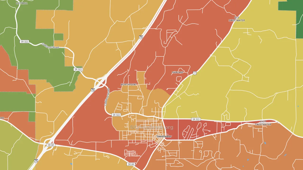 Northpoint, TN Map of Drug-Related Crime Rates