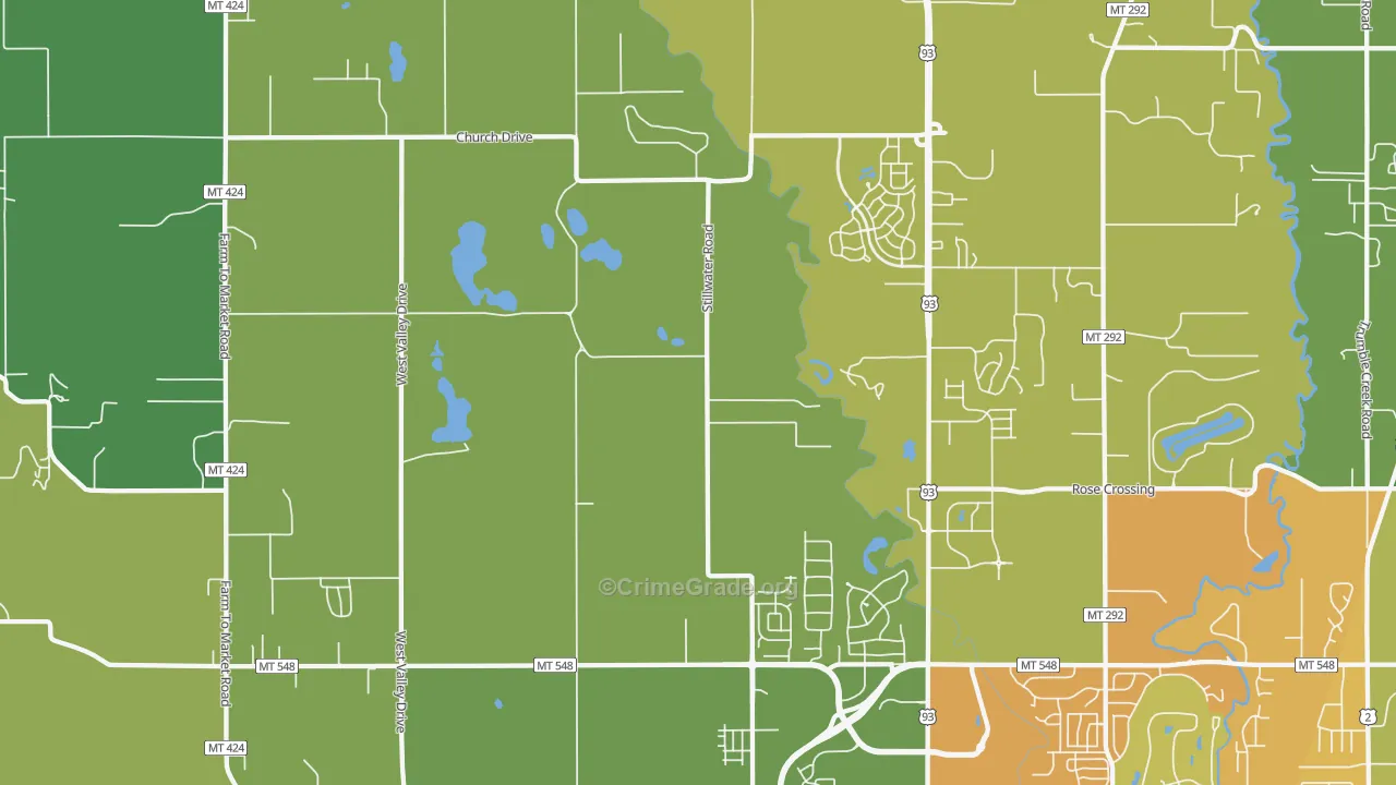 Northridge Heights, MT Map of Drug-Related Crime Rates