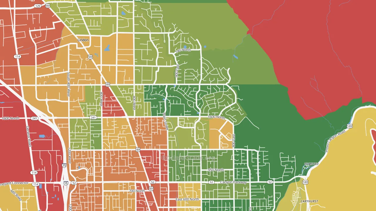 Northridge, Orem, UT Map of Drug-Related Crime Rates