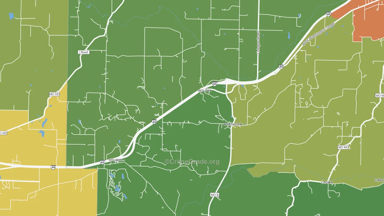 Northview, MO Map of Drug-Related Crime Rates