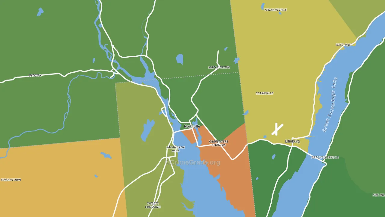 Northville, NY Map of Drug-Related Crime Rates