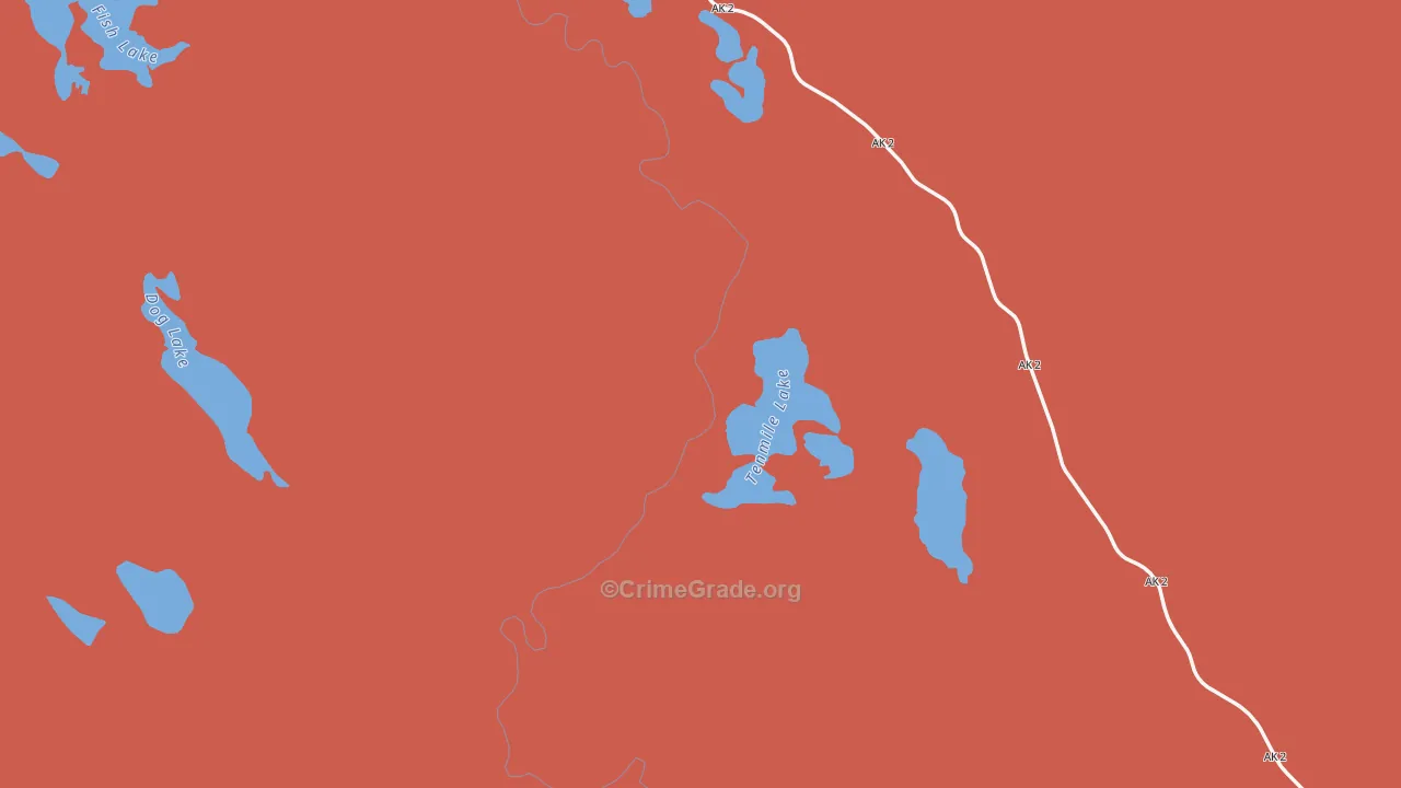 Northway, AK Map of Drug-Related Crime Rates