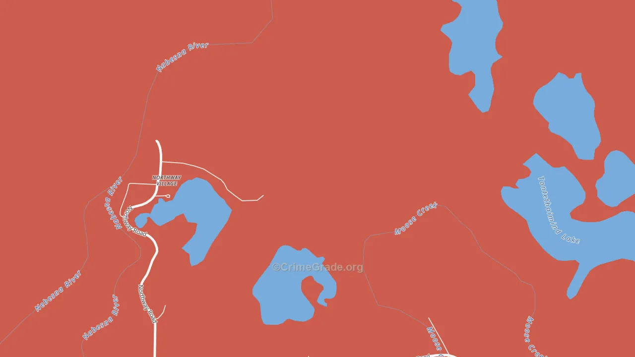 Northway Village, AK Map of Drug-Related Crime Rates