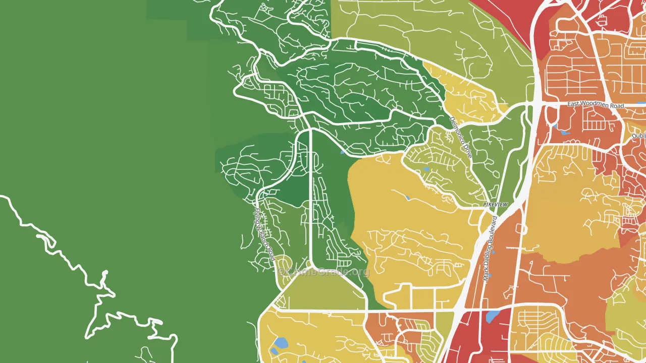 Northwest Colorado Springs, Colorado Springs, CO Map of Drug-Related Crime Rates