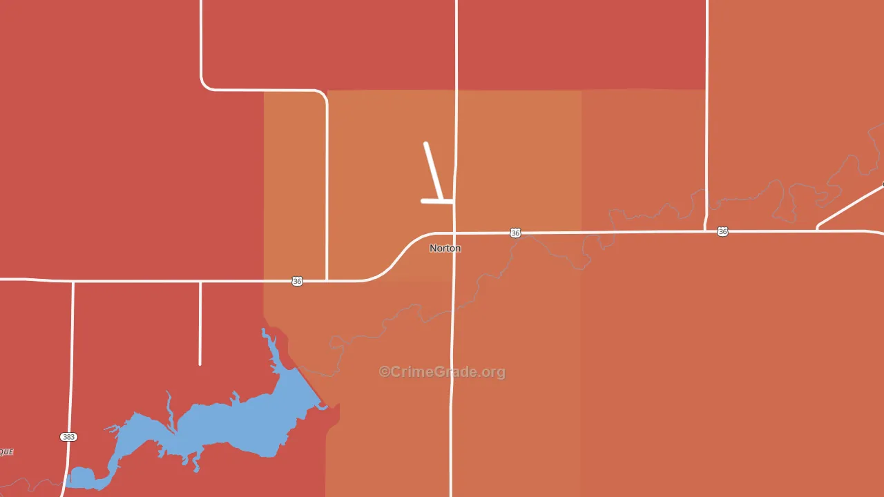 Norton, KS Map of Drug-Related Crime Rates