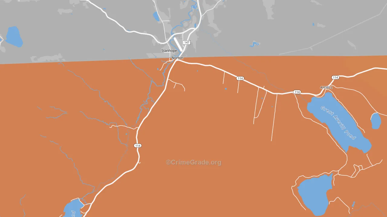 Norton, VT Map of Drug-Related Crime Rates