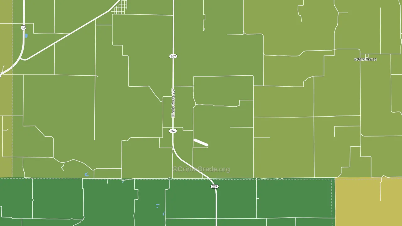 Nortonville, IL Map of Drug-Related Crime Rates