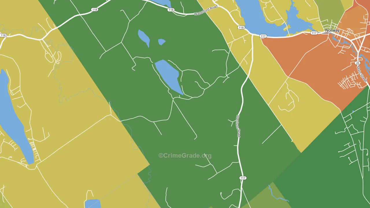 Norway Lake, ME Map of Drug-Related Crime Rates