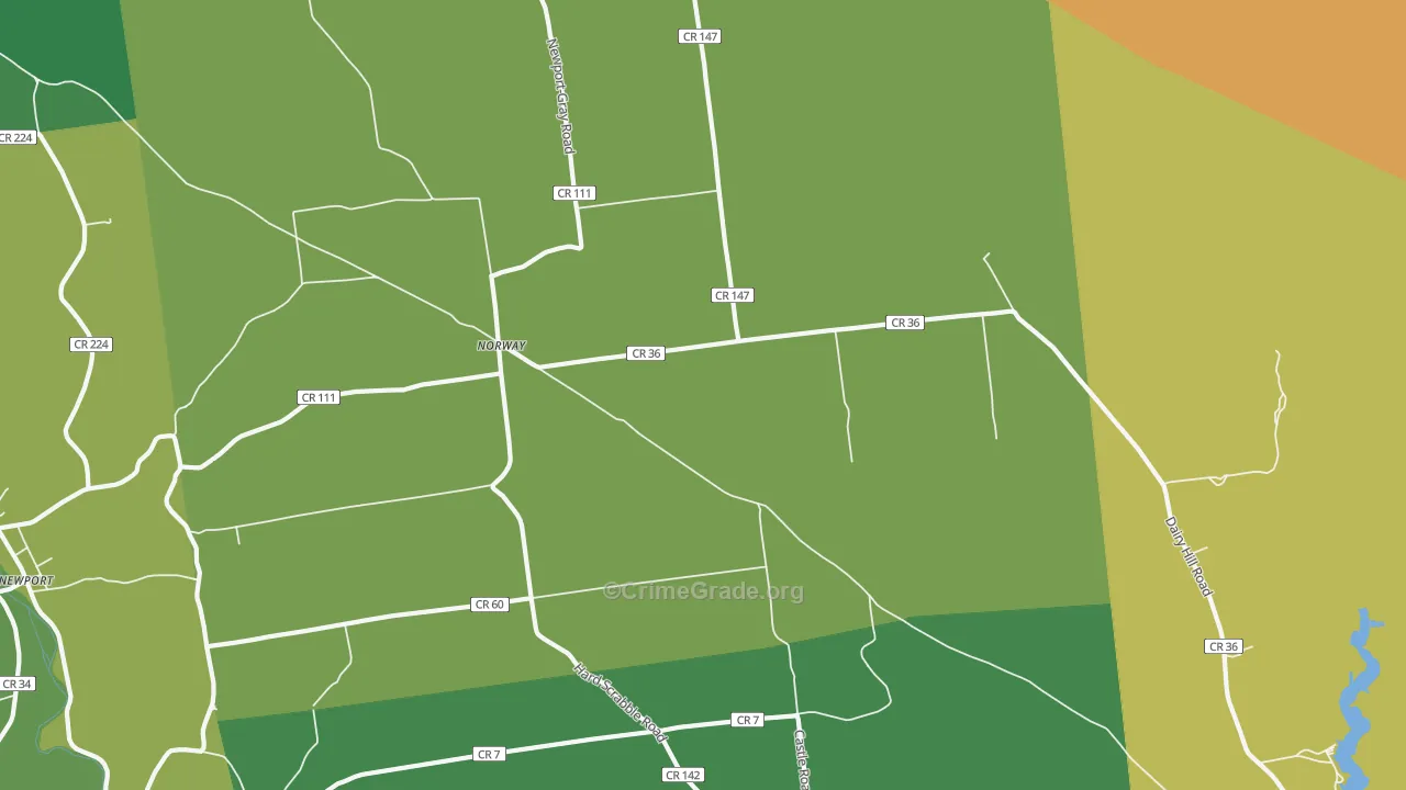 Norway, NY Map of Drug-Related Crime Rates