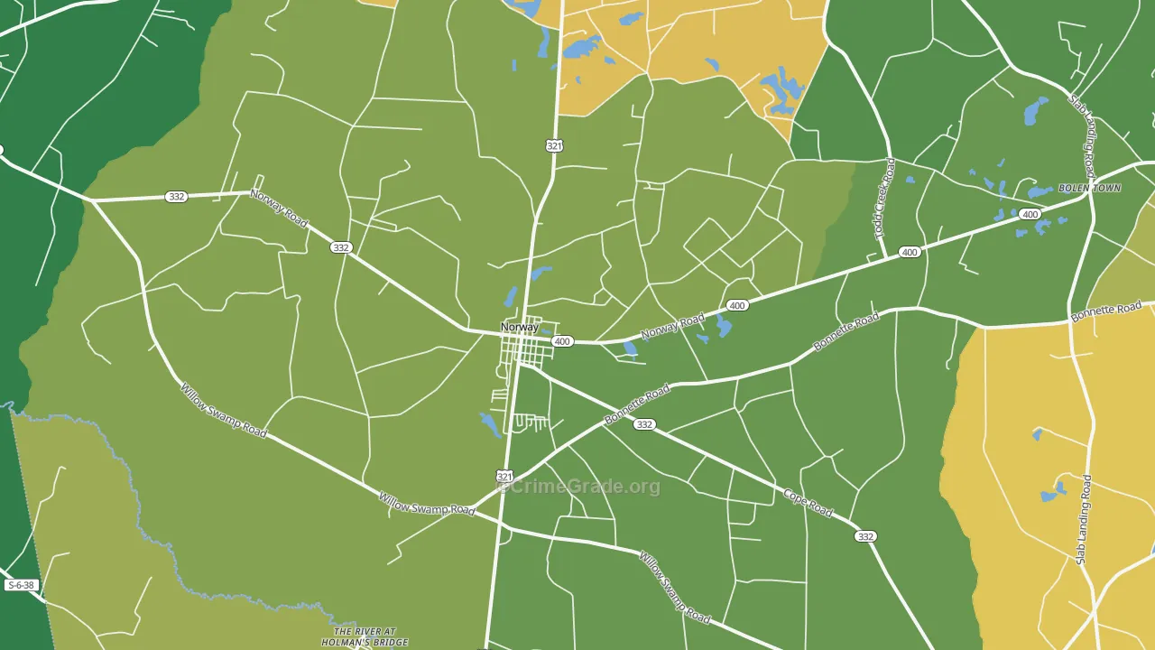 Norway, SC Map of Drug-Related Crime Rates
