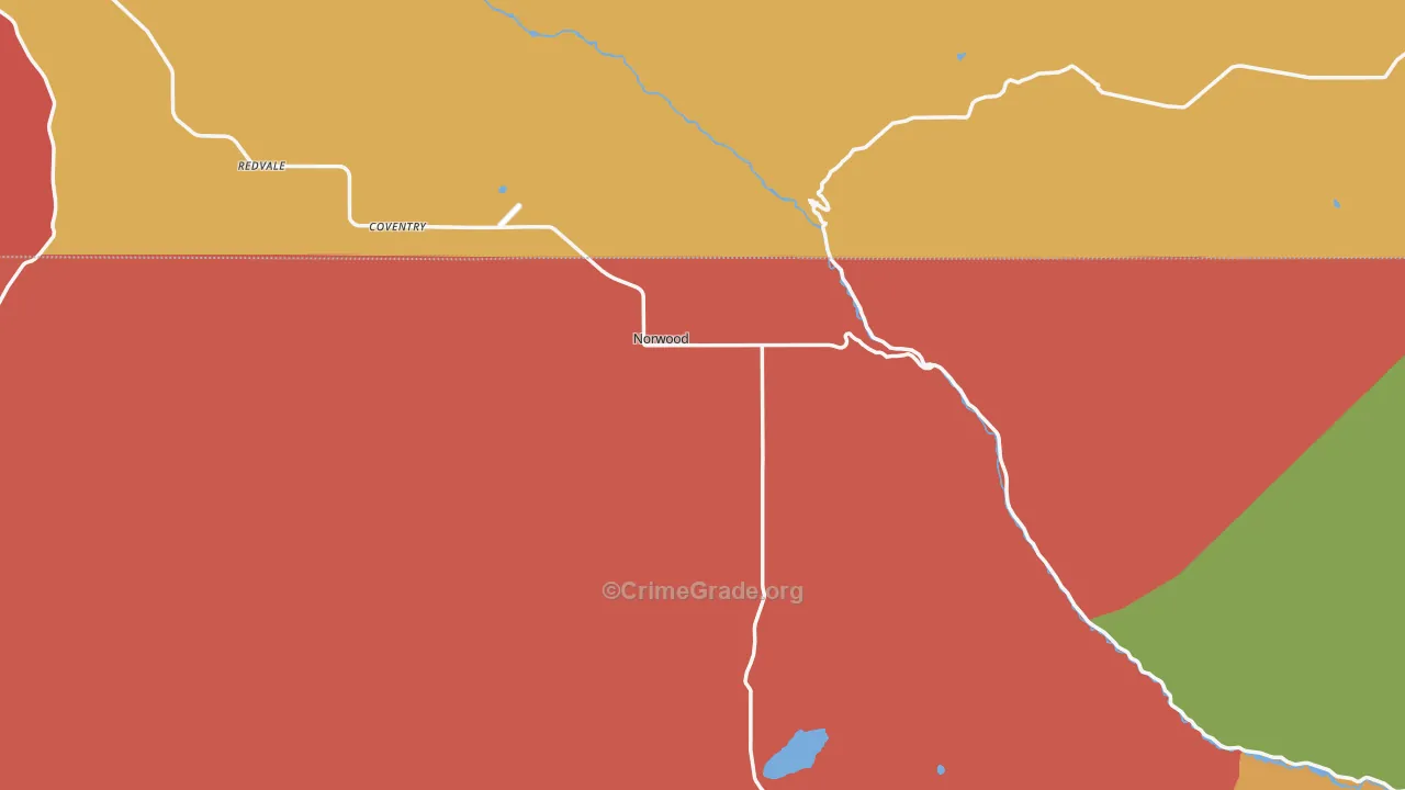 Norwood, CO Map of Drug-Related Crime Rates