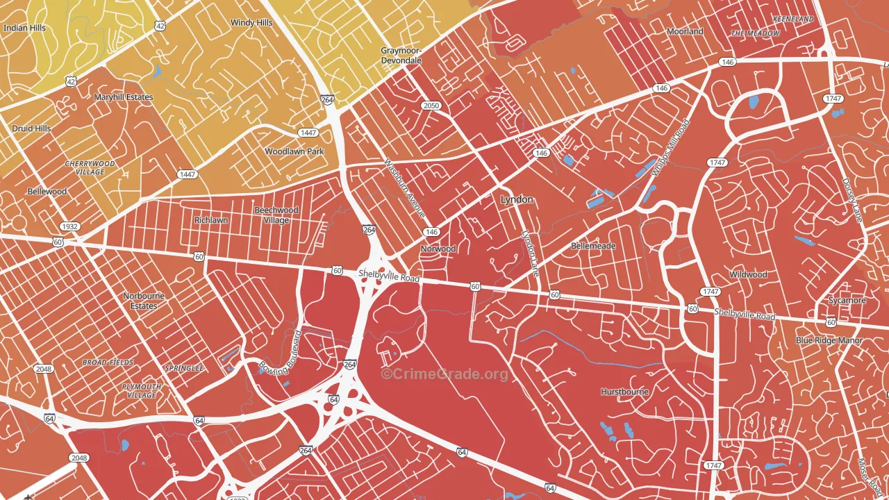 Norwood, KY Map of Drug-Related Crime Rates