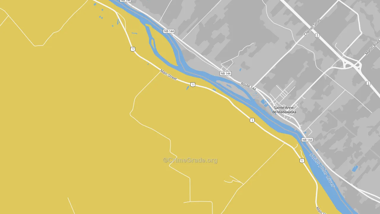 Notre Dame, ME Map of Drug-Related Crime Rates