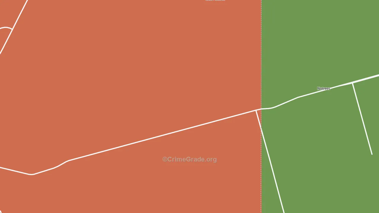 Notrees, TX Map of Drug-Related Crime Rates