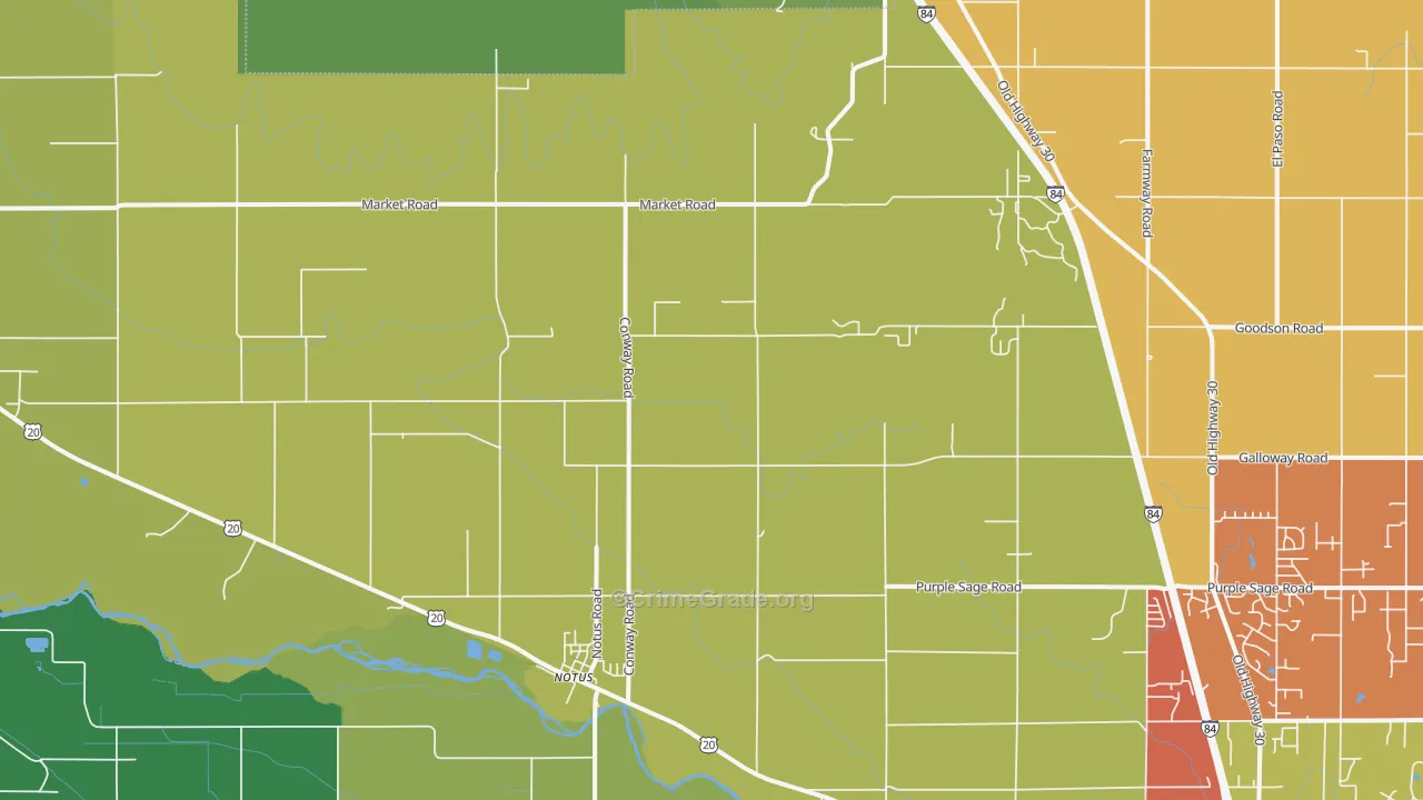 Notus, ID Map of Drug-Related Crime Rates