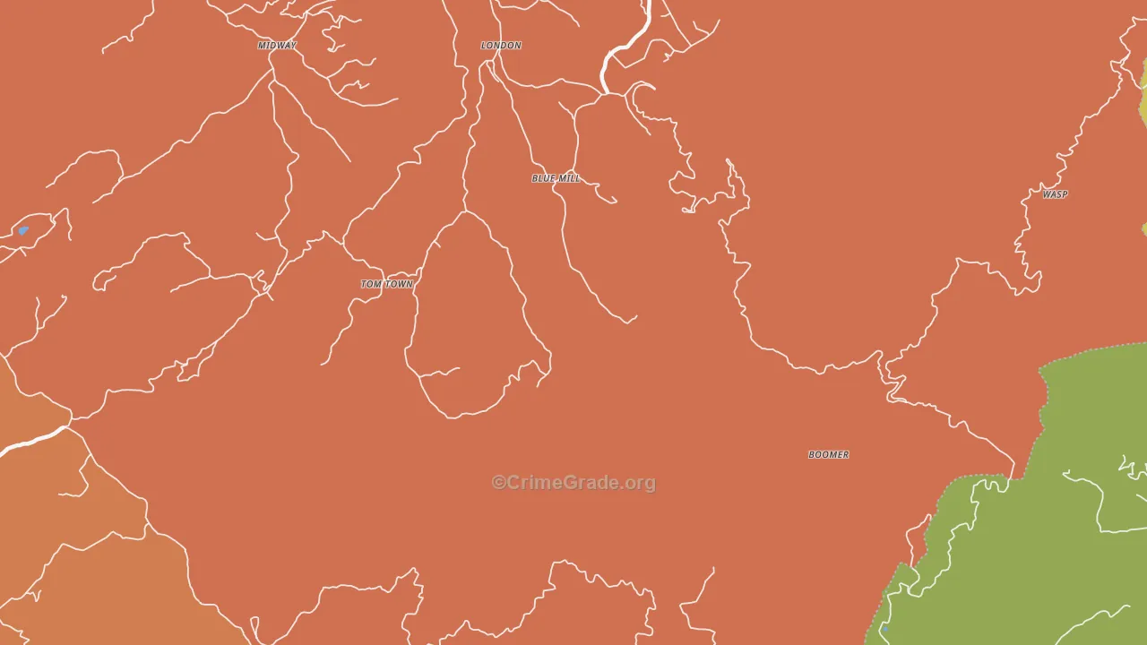 Nough, TN Map of Drug-Related Crime Rates
