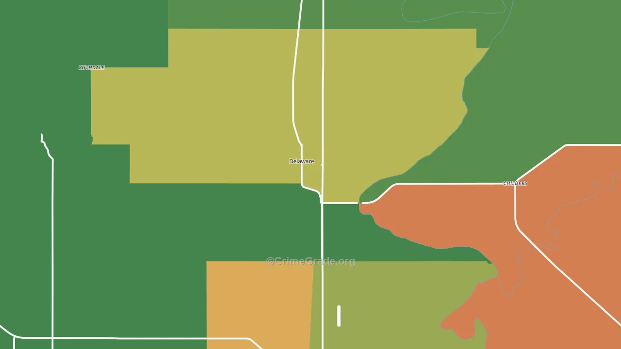 Nowata County, OK Map of Drug-Related Crime Rates