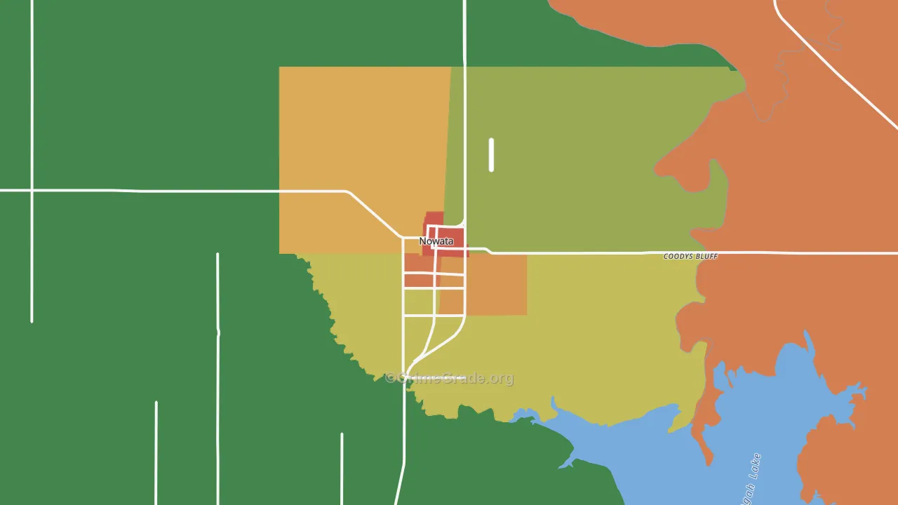 Nowata, OK Map of Drug-Related Crime Rates