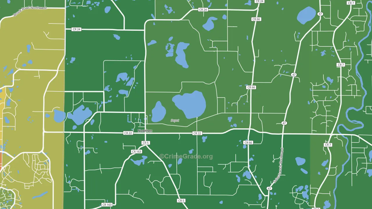 Nowthen, MN Map of Drug-Related Crime Rates